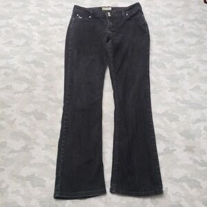 VTG Twenty X Jackson Jeans Womens 13/14x34 Black Bootcut Denim Dark‎ Wash